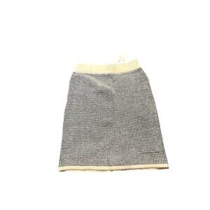 Sioni Women’s Skirt Sz small Black ivory Soft Knit Sweater Pull-On Pencil
